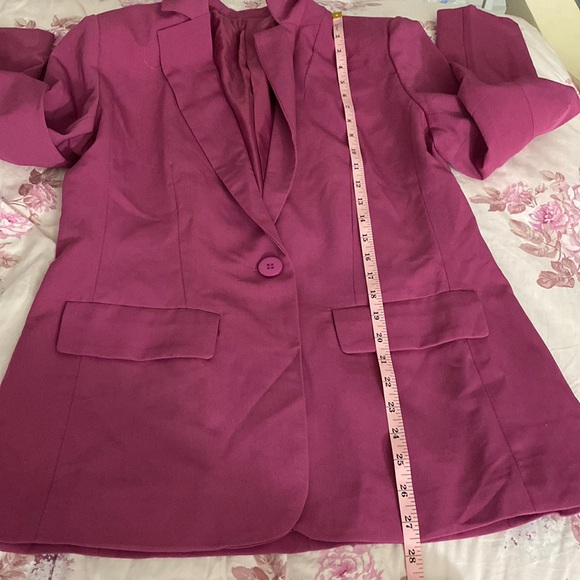Women’s Menswear Blazer Fuchsia - Picture 13 of 15
